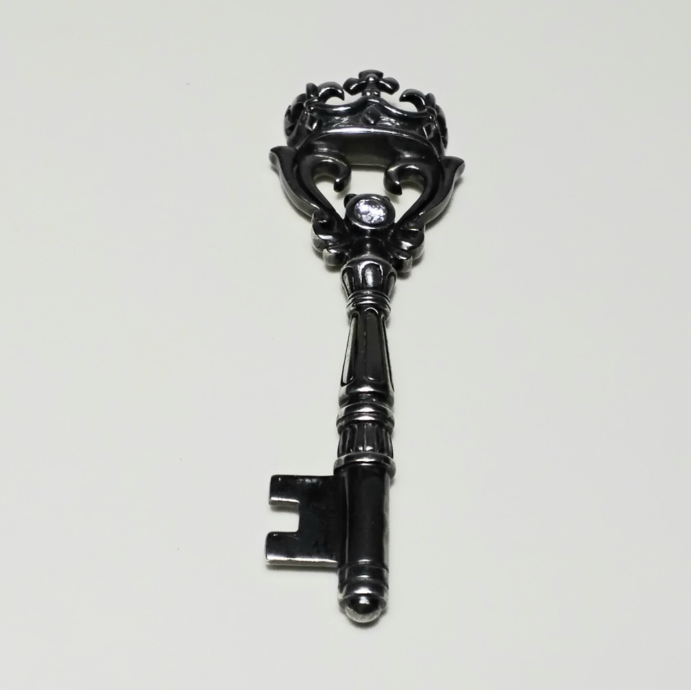 925 Silver Crown Key To Your Heart Necklace Enhancer/Pendant